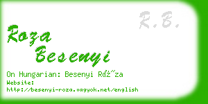 roza besenyi business card